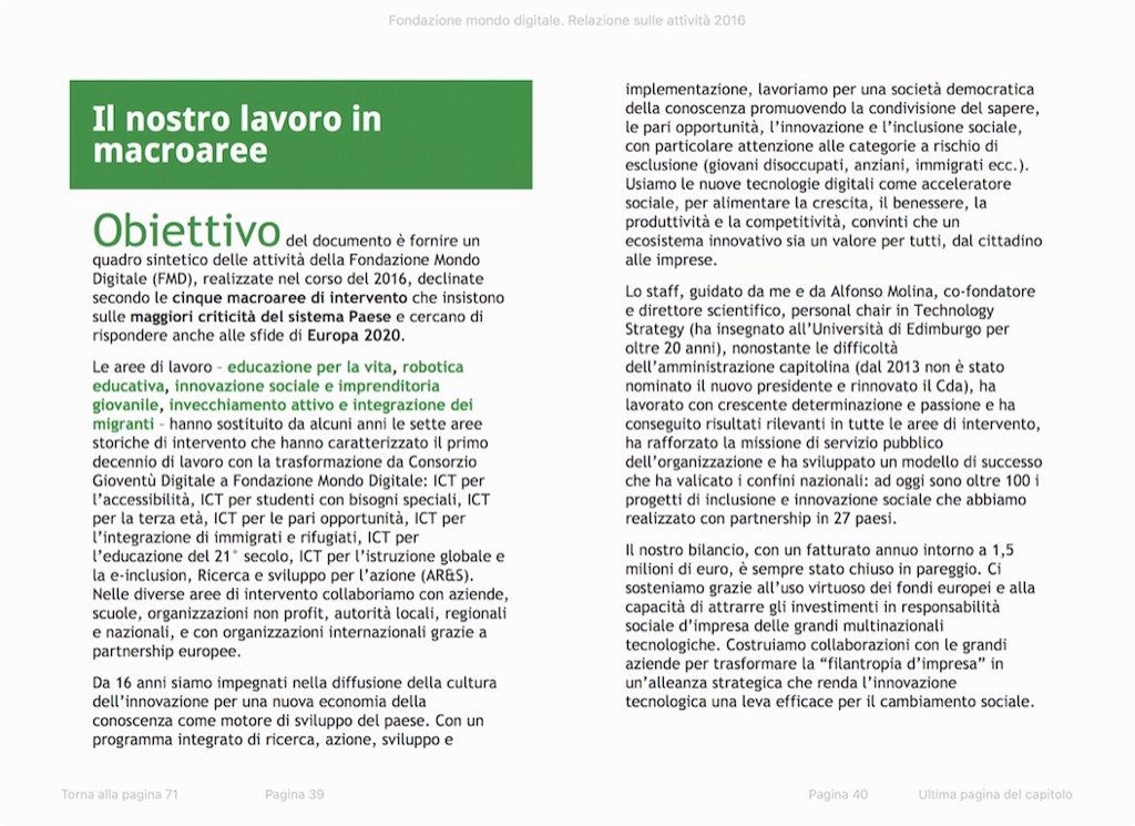 Relazione sulle attività 2016 — immagine del progetto